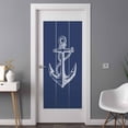 thumbnail image 2 of Nautical Anchor Privacy Window Film,Decorative Frosted Glass Window Film,Navy Blue Coastal Marine Minimalist Rope Reusable Peel and Stick Static Cling for Home Bathroom Office Glass Door 35.4"x78.7", 2 of 8