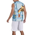 thumbnail image 5 of Easygdp Giraffe Come Out From Zipper Men's Mesh Basketball Jersey Quick Drying Sleeveless Shirts Fitted Muscle Tank Tops Sport Round Neck T-Shirt - X-Large, 5 of 9