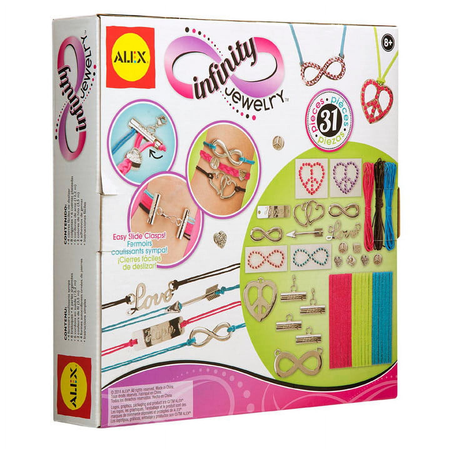 Juego de Creación Set Para Hacer Pulseras Alfabeto Fashion Angels Alex Toys