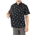 thumbnail image 4 of Men’s Short Sleeve Button Down Shirt – Dog Print – Black Casual Novelty Top Gift for Him, 4 of 11