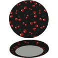 thumbnail image 2 of muroi Round Tablecloth Cherry Round Fitted Tablecloth with Elastic Edge, Waterproof Oil Proof Table Cloth Wipe Clean Table Cover for Indoor and Outdoor Fits Small, 2 of 6