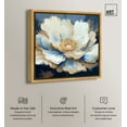 thumbnail image 2 of Plenitude Navy Canvas Light Colors Flower Art Prints by Art Remedy, Gold Frame, 16" x 16", 2 of 7