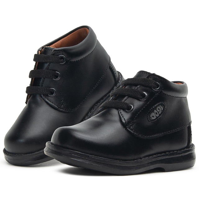 Zapato Escolar De Niño Arco Ortopédico Piel Antideslizante negro 13