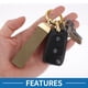 thumbnail image 4 of Llavero de Coche Único Bargains Llavero Universal con Anillo para Llaves de Fob para el Hogar Aleación de Zinc Tono Dorado Marrón Oscuro 1 Juego, 4 of 6
