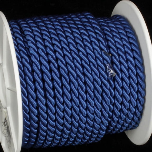 Royal Blue Braided Cording Craft Ribbon 0.25" x 27 Yards