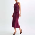 thumbnail image 6 of Mifsaly Ribbed Knit Dress for Women Sleeveless Button Front Elegant Dresses Work Business Casual Versatile Daily Wear Outfits 2026 M, 6 of 7