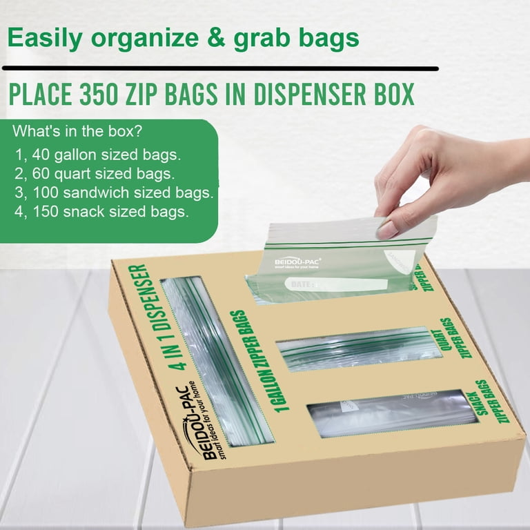 Beidou-Pac Combo Storage Zip Bags Variety Pack, 350 Count photo 4