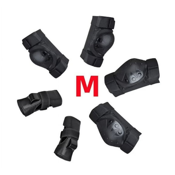 Adult/Kids/Youth Knee Pads Elbow Pads Wrist Guards Protective Gear Set for Skateboarding Inline Rollerblading Skating Bicycle Scooter Snowboarding 3 in 1, Black M