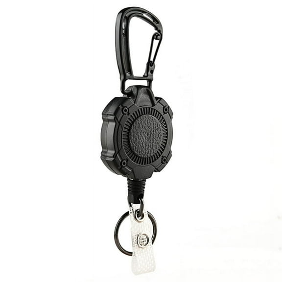 80CM Multifunctional Roll Retractable Keychain Bag Recoils ID-Card Holder Keyring Keychain Stainless Steel Rope Keyring