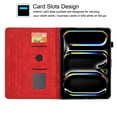 thumbnail image 2 of GSFY Case for iPad Pro 11 Inch (M4) 2024 (5th Gen), PU Leather Slim Wallet Stand Protective Smart Shell with Auto Sleep Wake Feature for iPad Pro 11 Inch Tablet, Red Blocks, 2 of 8