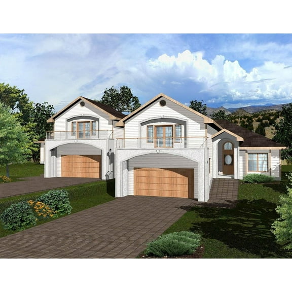 001-3026: Traditional Multifamily 4 Bed, 4 Bath Luxury Home Plan, 3566 Sq Ft: Full Blueprints with License to Build by Home Plan Marketplace - Lesuto
