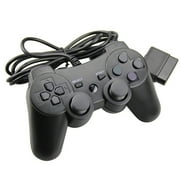 RetroFam 2 Pack Wired Controller Compatible for PlayStation 2 PS2 Game Console, Black