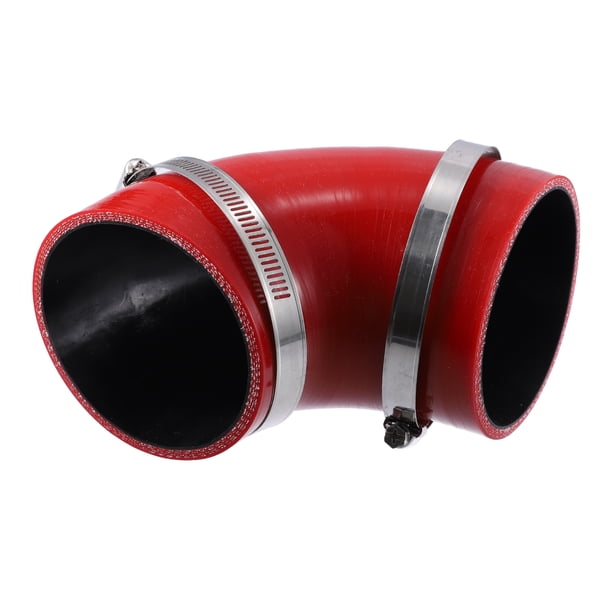 Manguera de Silicona Unique Bargains 89mm 3.5' ID Codo 90 Grados Rojo