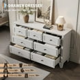 thumbnail image 5 of Dresser for Bedroom, 7 Drawer Dresser, Wooden Chest of Drawers with Deep Drawers, 47 in Long Dressers TV Stand, Modern Dressers Organizer with Vintage Handle for Living Room, Hallway, 5 of 6