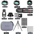 thumbnail image 2 of Kit de Lentes para Cámara de Teléfono, Versión Mejorada, Telefoto 28X, Gran Angular 0,6X, Macro 20X, Ojo de 198°, Compatible con la Mayoría de Teléfonos Inteligentes., 2 of 6