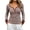 #2Khaki, variant on Womens Long Sleeve Striped Henley Shirts V Neck Button Down Tops