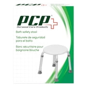 PCP Adjustable Round Shower Stool, White,