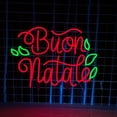 thumbnail image 3 of Handmadetneonsign Buon Natale Neon Neon Sign, Merry Christmas Wall Art Decor, Buon Natale Italian Wall Decor, 3 of 4