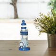 thumbnail image 3 of Yvsxxv Handmade Nautical Wooden Lighthouse Ornament Rudder Decor for Coastal Home Decoration, 1 Pack, 3 of 7