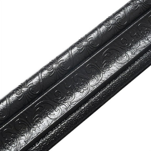 3D waterproof wallpaper frame, foam mirror, kitchen toilet can be dismantled and self adhered tile sticker 7.54*3.14 inch (silver gray)