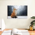 thumbnail image 3 of Elephant Stock Dreamy Winter Fox Wall Art - Horizontal Canvas Wall Art - Living Room Wall Decor - Animal Canvas - Blue And Black Decor - 12" x 8", 3 of 8