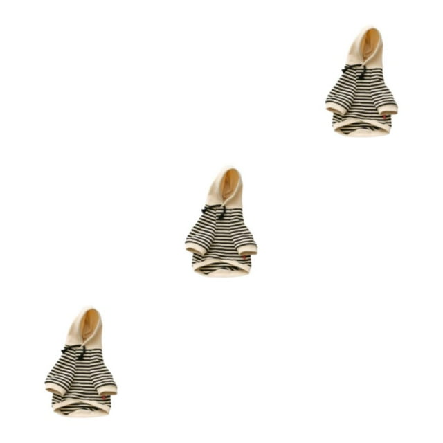 Youkk Pet Clothes For Dogs Apposite Size Comfortable And Convenient Warm black stripe S 3Set