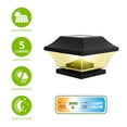 thumbnail image 6 of Mainstays Solar Powered Integrated LED Post Cap Light, 5 Lumens, Black, 6 of 10