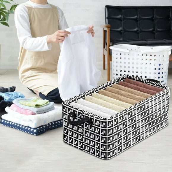 Printed Woven Storage Basket Large Capacity Storage High Handle Storage Basket Multi-color Optional Storage