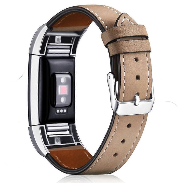 Genuine Leather Strap for Fitbit Charge 2, Replacement Band - Coffee Multicolor Coffee Coffee