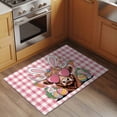 thumbnail image 2 of Entryway Rug 2'x3', Easter Small Rug for Kitchen Bathroom Door Mat Indoor Entrance, Cartoon Cute Rabbit Cow Carrots Pink Buffalo Plaid Non-Slip Area Rugs Floor Mats Carpet Front Door Rugs, 2 of 8
