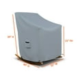 thumbnail image 2 of Rocking Chair Cover 18 Oz Waterproof - 100% Weather Resistant PVC Coated Patio Furniture Cover with Air Pockets & Drawstring for Snug Fit (39" (H) X 32" (W) X 40" (D) X 15" (FH), Grey), 2 of 6