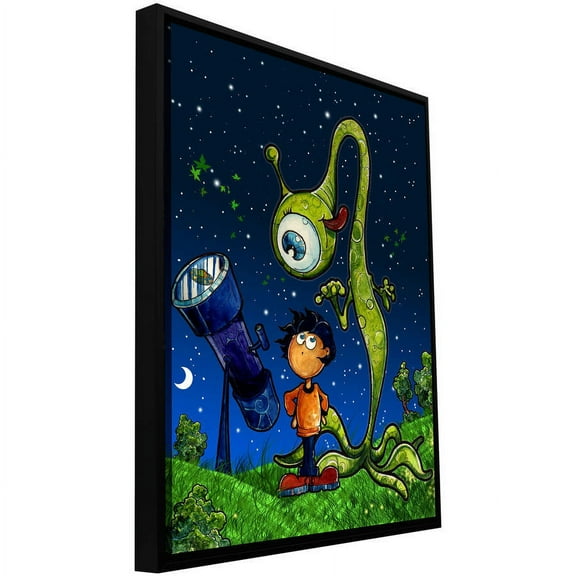 Luis Peres "Ufo Kid 2" Floater-Framed Gallery-Wrapped Canvas
