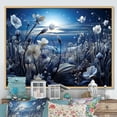 thumbnail image 2 of Designart "Cosmic Meadows in Moonlit Floral Couture" Extra Large Floral Framed Wall Art - Traditional White Flowers Bedroom Framed Canvas Wall Art, 2 of 7