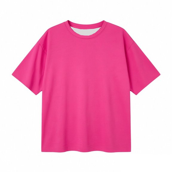 Bainana T Shirts For Girls Solid Color Short Sleeve Tops Big Kids Breathable Summer Tshirts