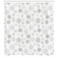 thumbnail image 3 of Ambesonne Winter Shower Curtain, Ornate Crystals of Ice, 69"Wx84"L, Grey Grey White, 3 of 3