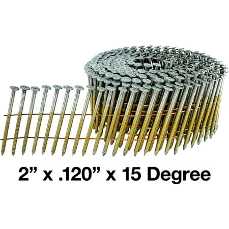 

Jake Sales Brand - 2 x .092 15 Degree Wire Weld Coil ~3000 nails - Collated - Siding and Fencing Nails - 12 Pounds