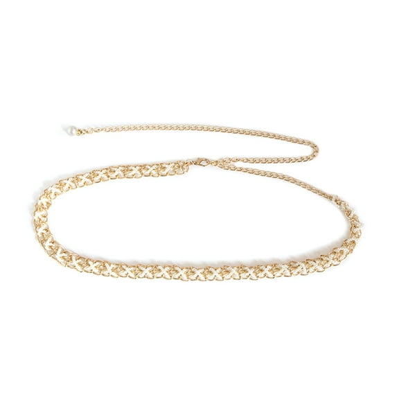 Jesscasday Luxurious Pearls Waist Chain Fashion Belly Chain Dress Chain Belt Waist Jewelry