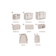thumbnail image 3 of Bolsas Organizadoras de Maletas BELUG 8 Piezas Impermeable Beige, 3 of 4