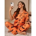 thumbnail image 2 of Halloween Pajama Womens Pajama Sets Long Sleeve Button Down Sleepwear 2 Piece Nightwear Soft Pjs Lounge Sets, 2 of 5