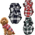 thumbnail image 6 of UDIYO Cute Pet Dog Puppy Plaid Shirt Coat Clothes T-Shirt, 6 of 7