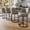 Gray, variant on HomeZeer Bar Stools Set of 4, 26" Leather with Mid Back & Footrest, 360° Swivel Round Base Metal Frame Counter Height Stools for Kitchen Island, White