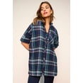 thumbnail image 3 of Roaman's Women's Plus Size Plaid Flannel Tunic, 3 of 6