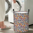 thumbnail image 4 of Lsque Skull sunflower daisy pattern Laundry Hamper Basket, Tall Woven Rope Hamper Basket for Clothes, Lightweight Storage Basket, Collapsible Waterproof-Small, 4 of 8