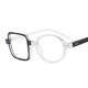thumbnail image 1 of Gafas de fiesta divertidas con montura de bloque de color cuadrado distintiva, gafas planas de estilo hip hop y fashionista, 1 of 6