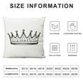 thumbnail image 5 of JEUXUS Crown Queen and King Throw Pillow Covers Soft His and Hers Matching Couple Pillow Cases Cushion Covers For Living Room Bedroom Decorative Throw Pillowcases for Sofa Couch Chair, 5 of 5