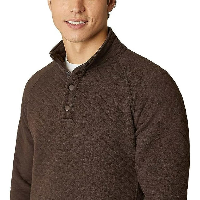 Eddie Bauer Men s Classic fit Quilted Design Pullover Brown