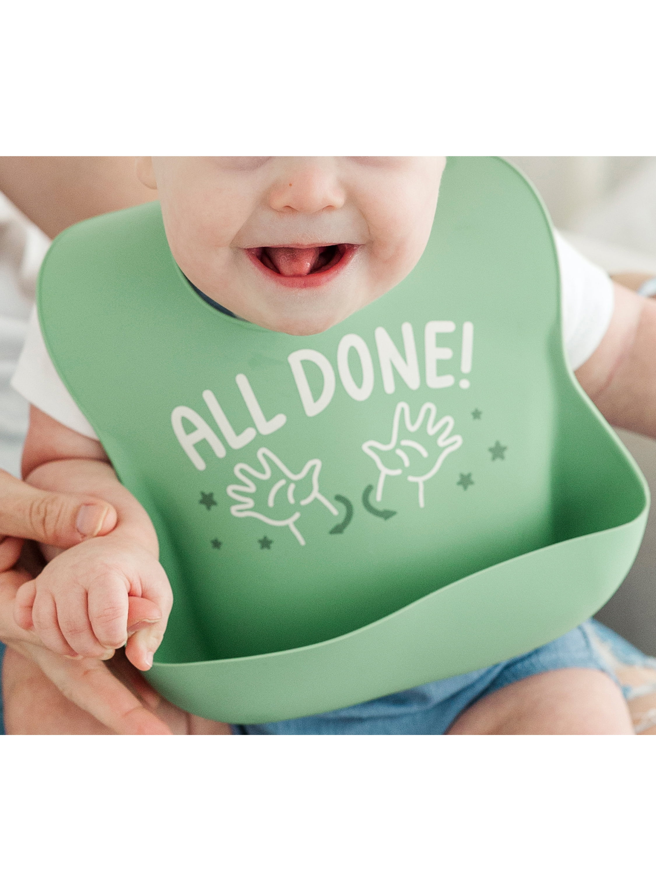Neat Solutions Silicone "All Done" Saying Infant Unisex Scoop Bib