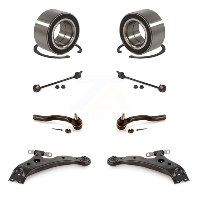 Transit Auto Bras de Commande Inférieur Roulement de Roue avant avec Rotule Embout de Tige Extérieure & Kit de Stabilisateur de Barre de Oscillation (8 Pcs) pour Voiture 2007-2009 Lexus ES350 - Côté Gauche Droit (Conducteur Passager) K7T-108246