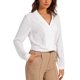 thumbnail image 4 of Blusa de trabajo INSPIRE CHIC para mujer con cuello de chal y manga larga XS Blanca, 4 of 5