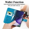 thumbnail image 6 of for Samsung Galaxy S24 Ultra Wallet Case, [Flower Embossed] Premium PU Leather Flip Protective Case Cover with Card Holder and Stand with Wrist Strap for Samsung Galaxy S24 Ultra, Blue, 6 of 12